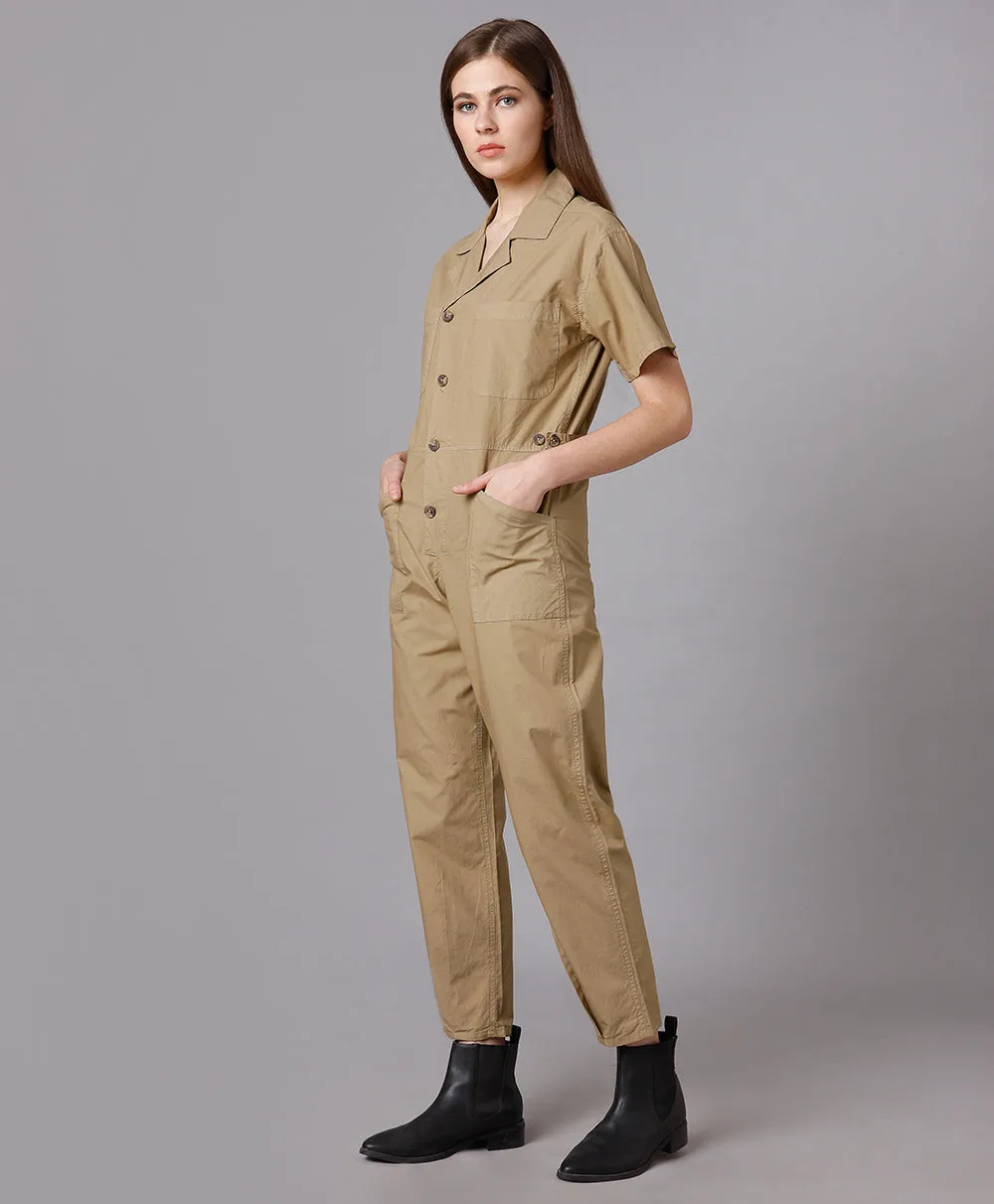 Khaki Utility Jumpsuit