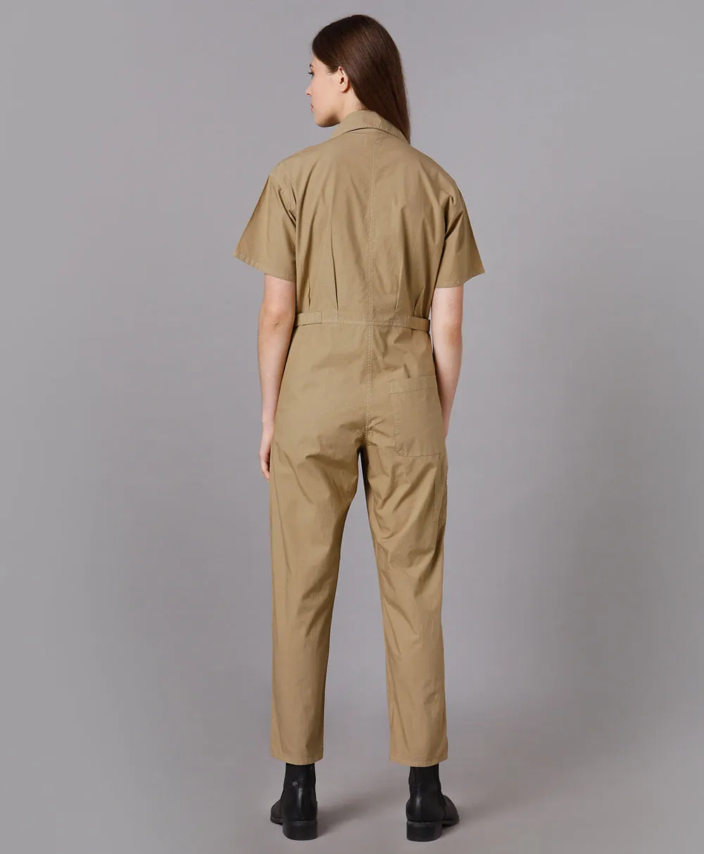 Khaki Utility Jumpsuit