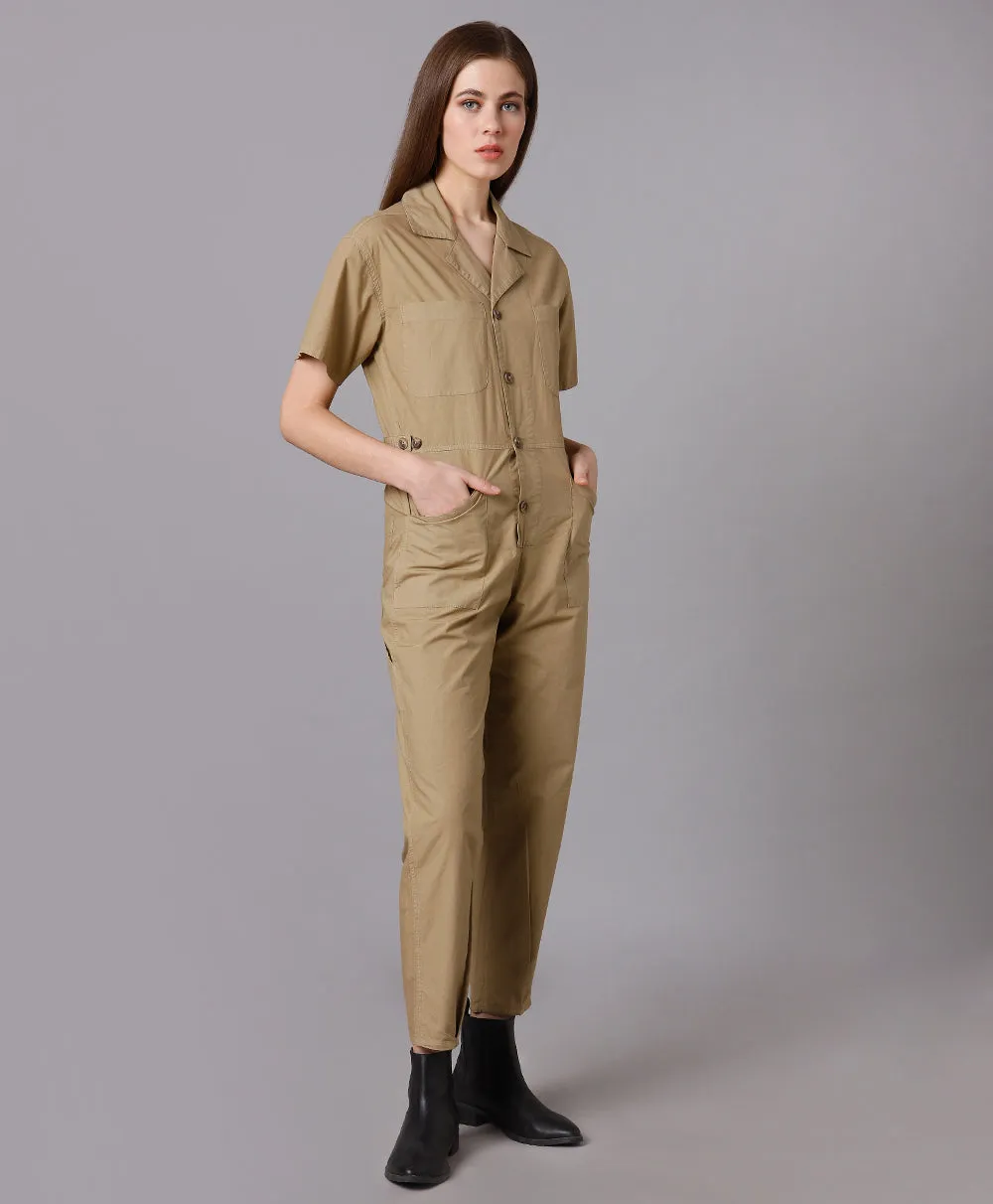 Khaki Utility Jumpsuit