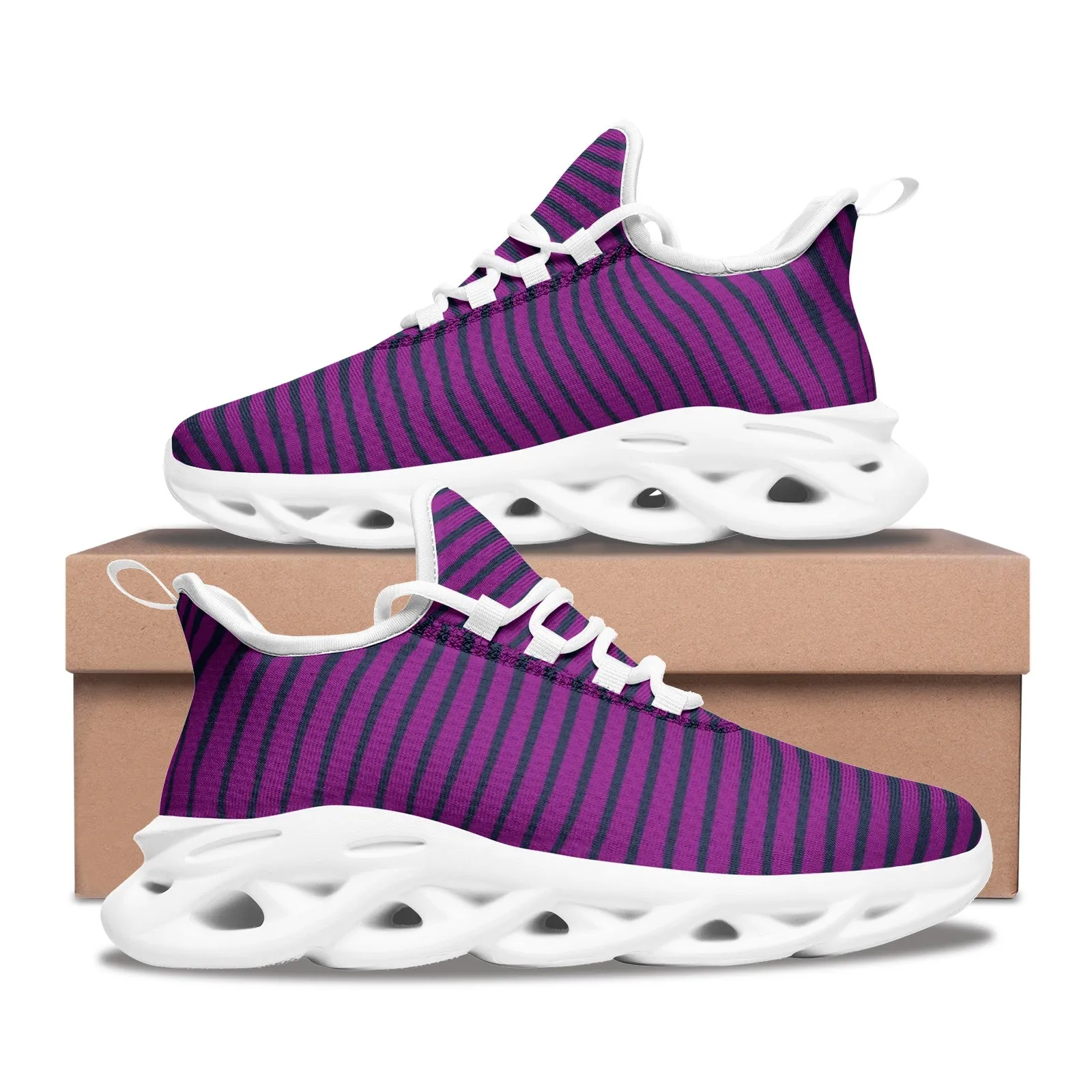 Lavendar Wedges Unisex Bounce Mesh Knit Sneakers