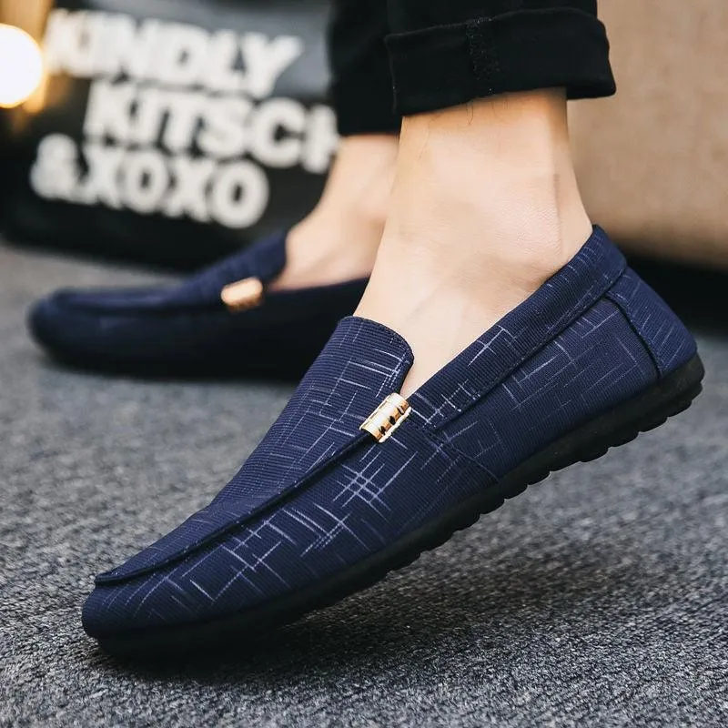 Lazy Striped Casual Peas Loafers