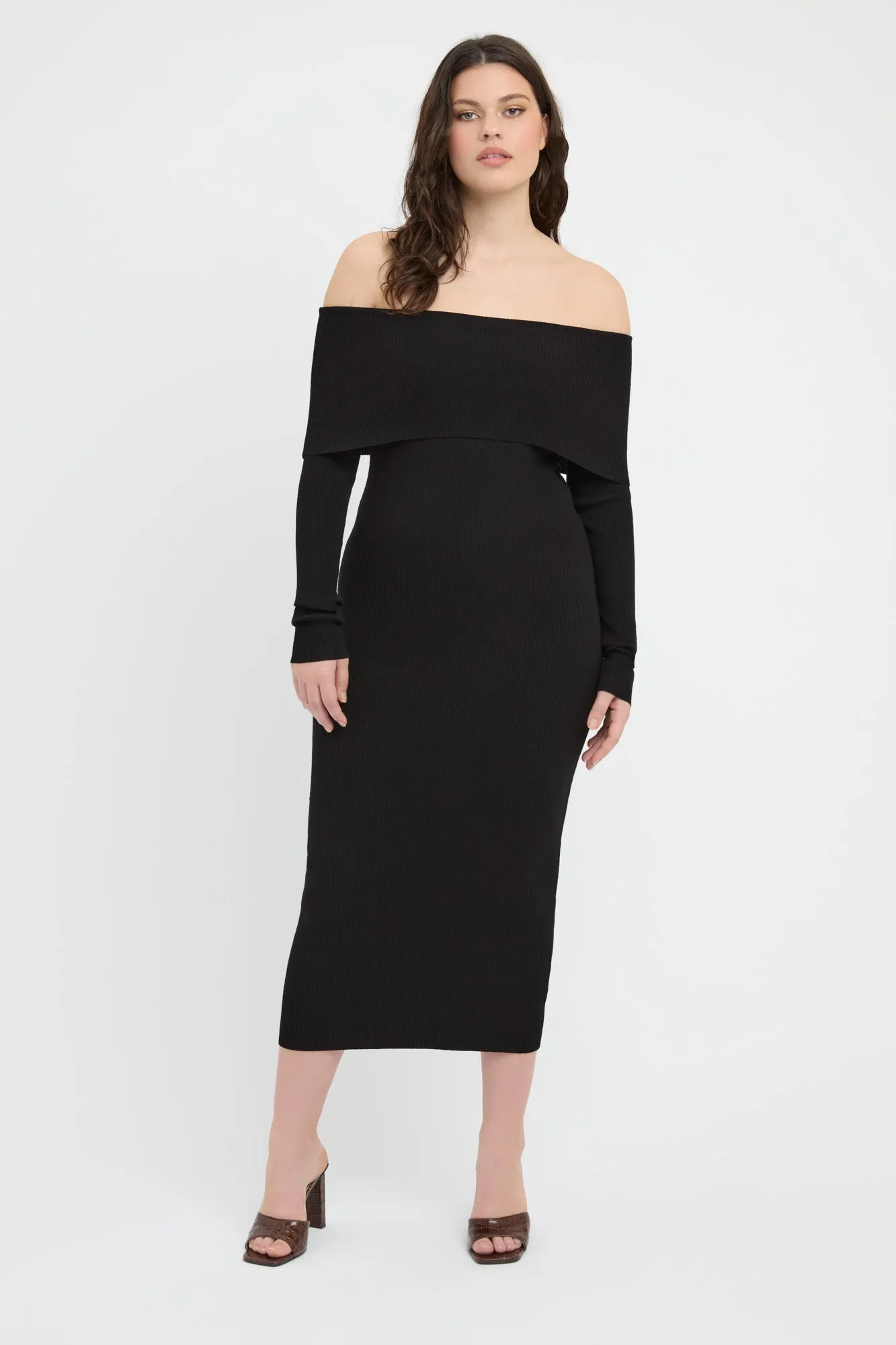 Lola Fold-Down Midi Dress