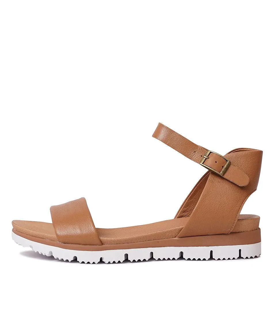 Londona Dark Tan Leather Sandals