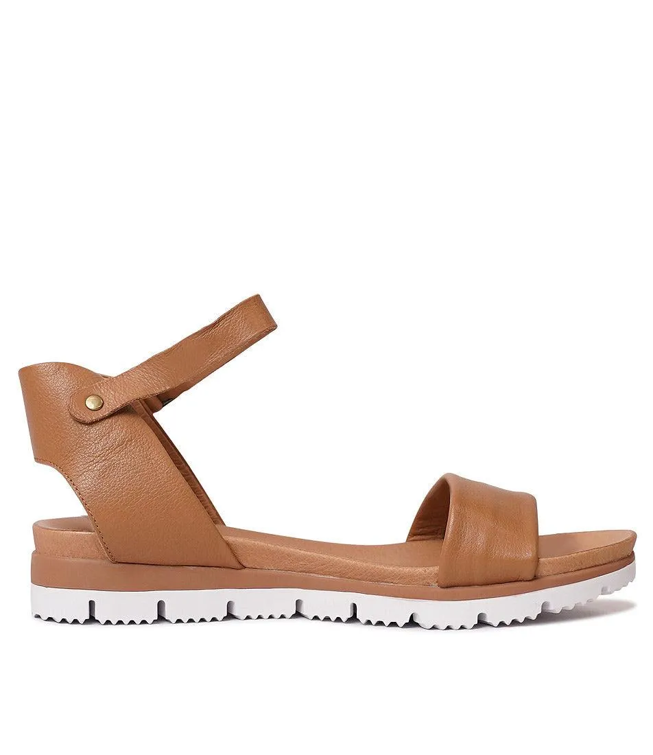 Londona Dark Tan Leather Sandals