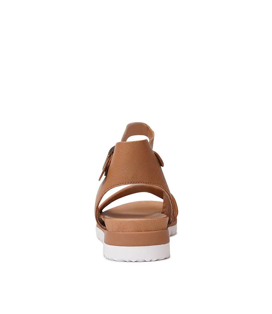 Londona Dark Tan Leather Sandals