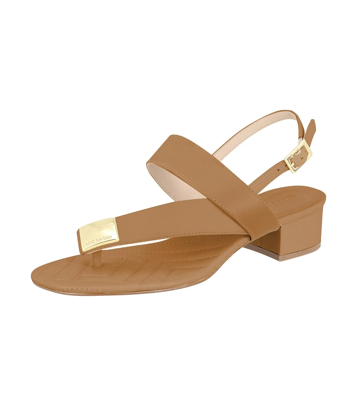 Low Block Heel Sandals Saara/Ravena Almond