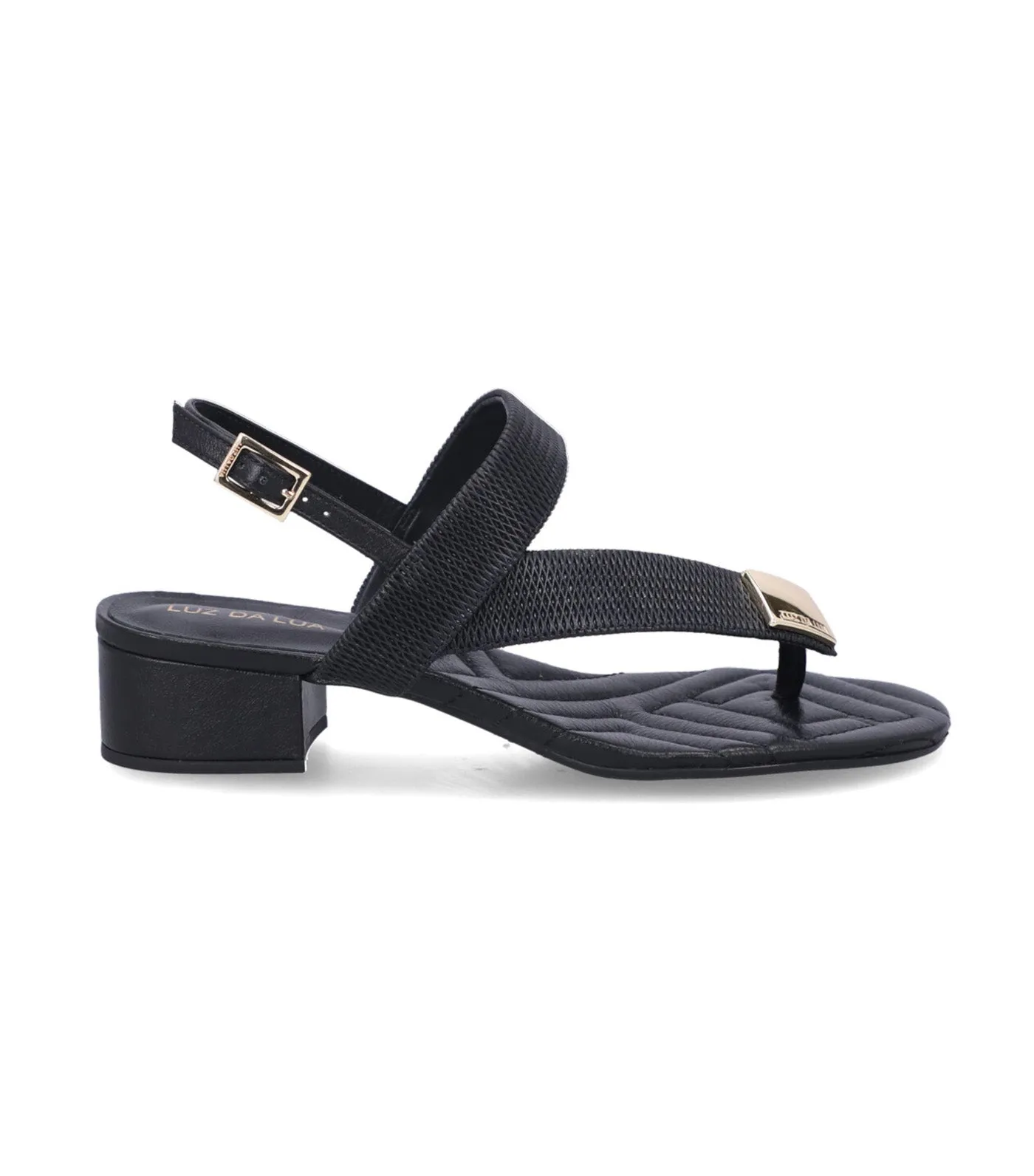 Low Block Heel Sandals Saara/Ravena Black