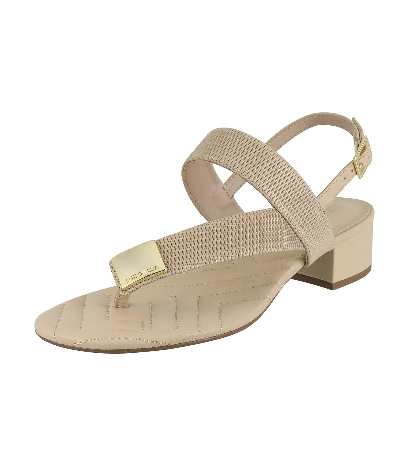 Low Block Heel Sandals Saara/Ravena Latte