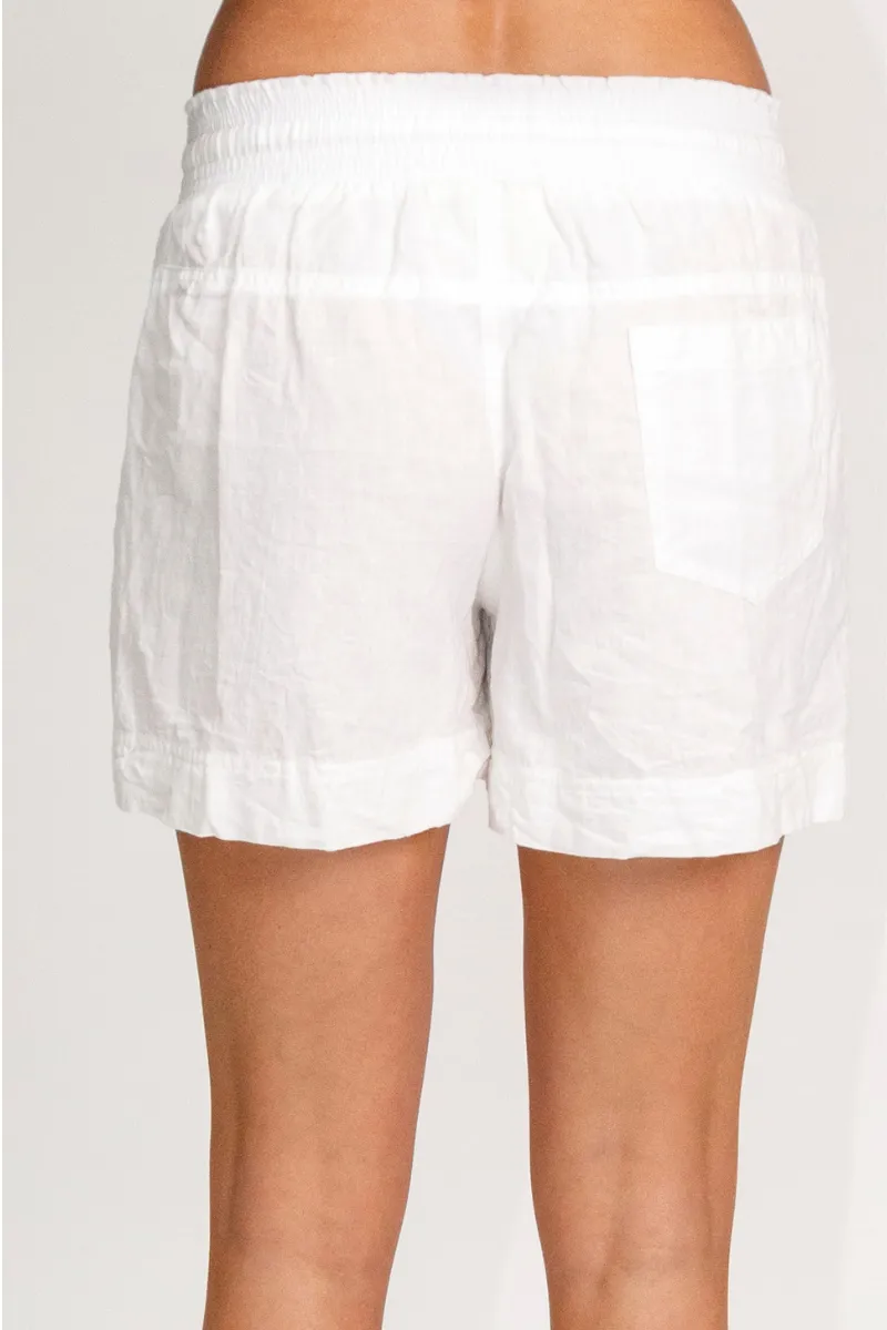 Lula Life Cotton White Beach Short