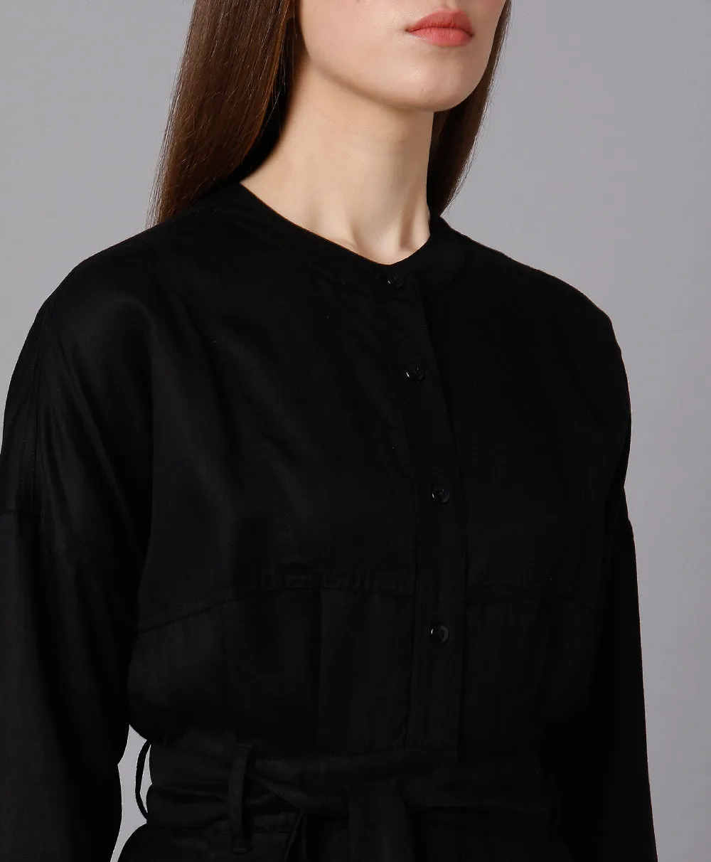 Lyocell Black Jumpsuit