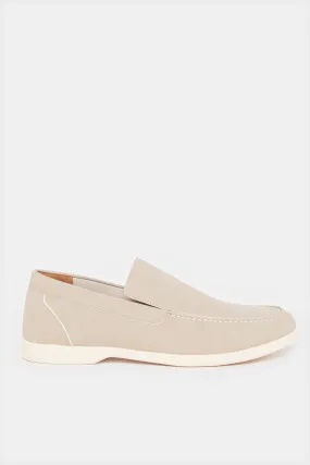 Men Beige Plain Loafer