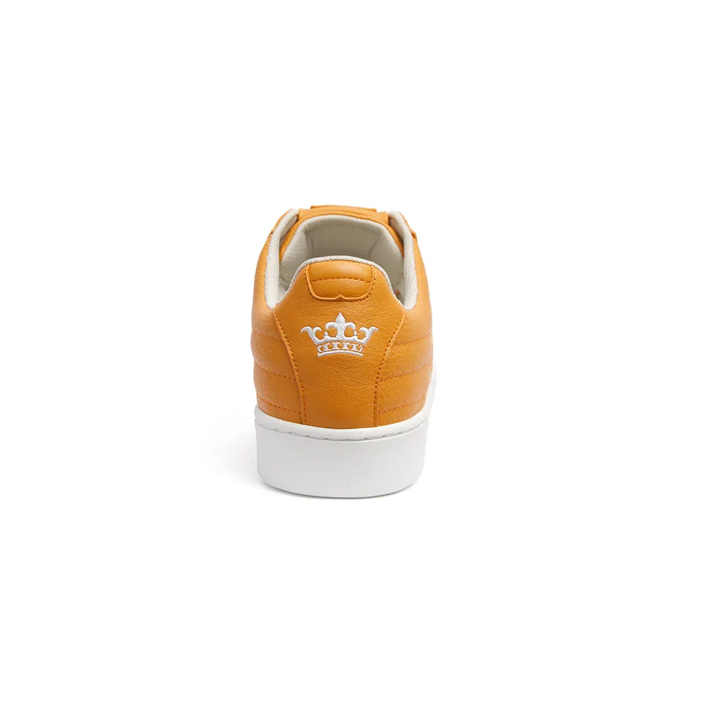 Men's Icon Classic Orange White Leather Sneakers 02092-222