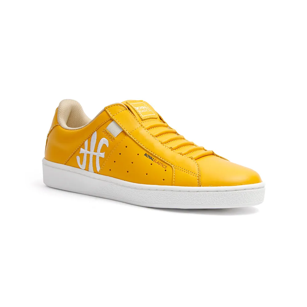 Men's Icon Genesis Spotlight Yellow White Leather Sneakers 01993-333