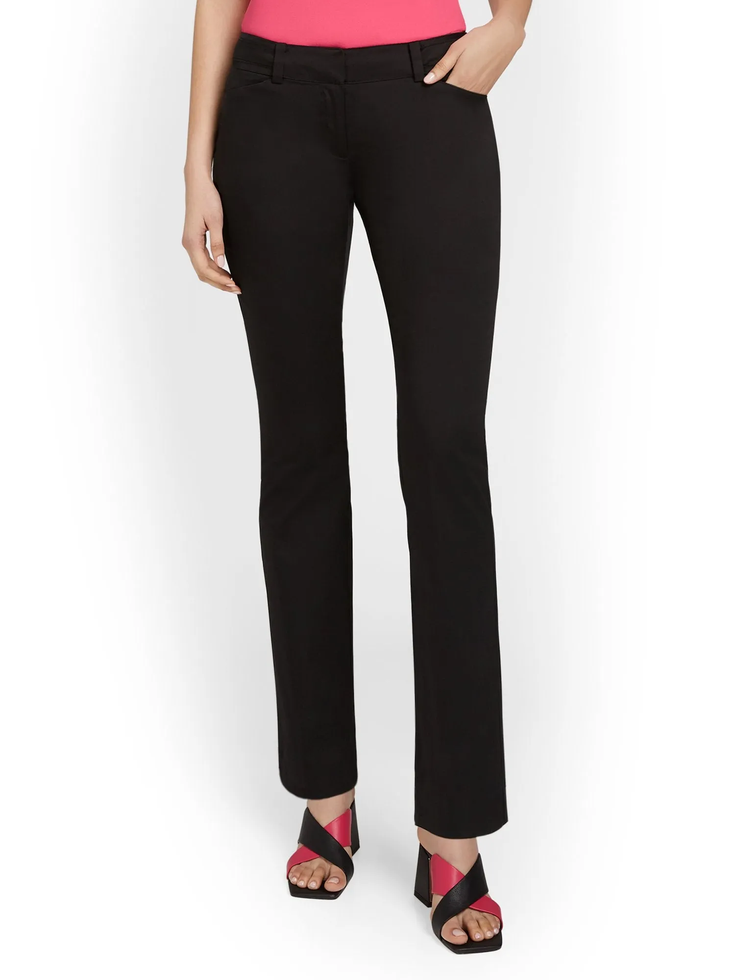 Mid-Rise Straight-Leg Pant