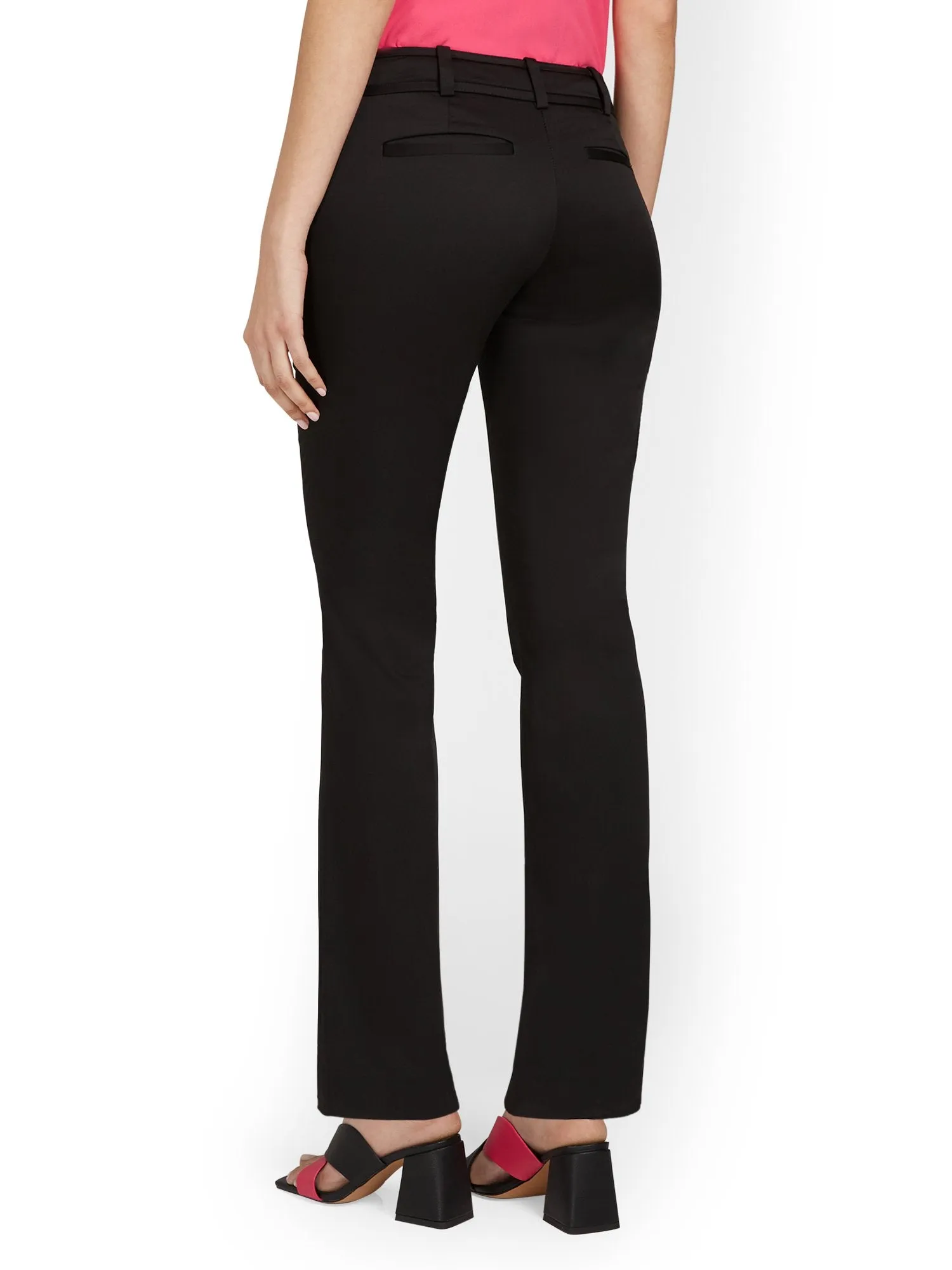 Mid-Rise Straight-Leg Pant