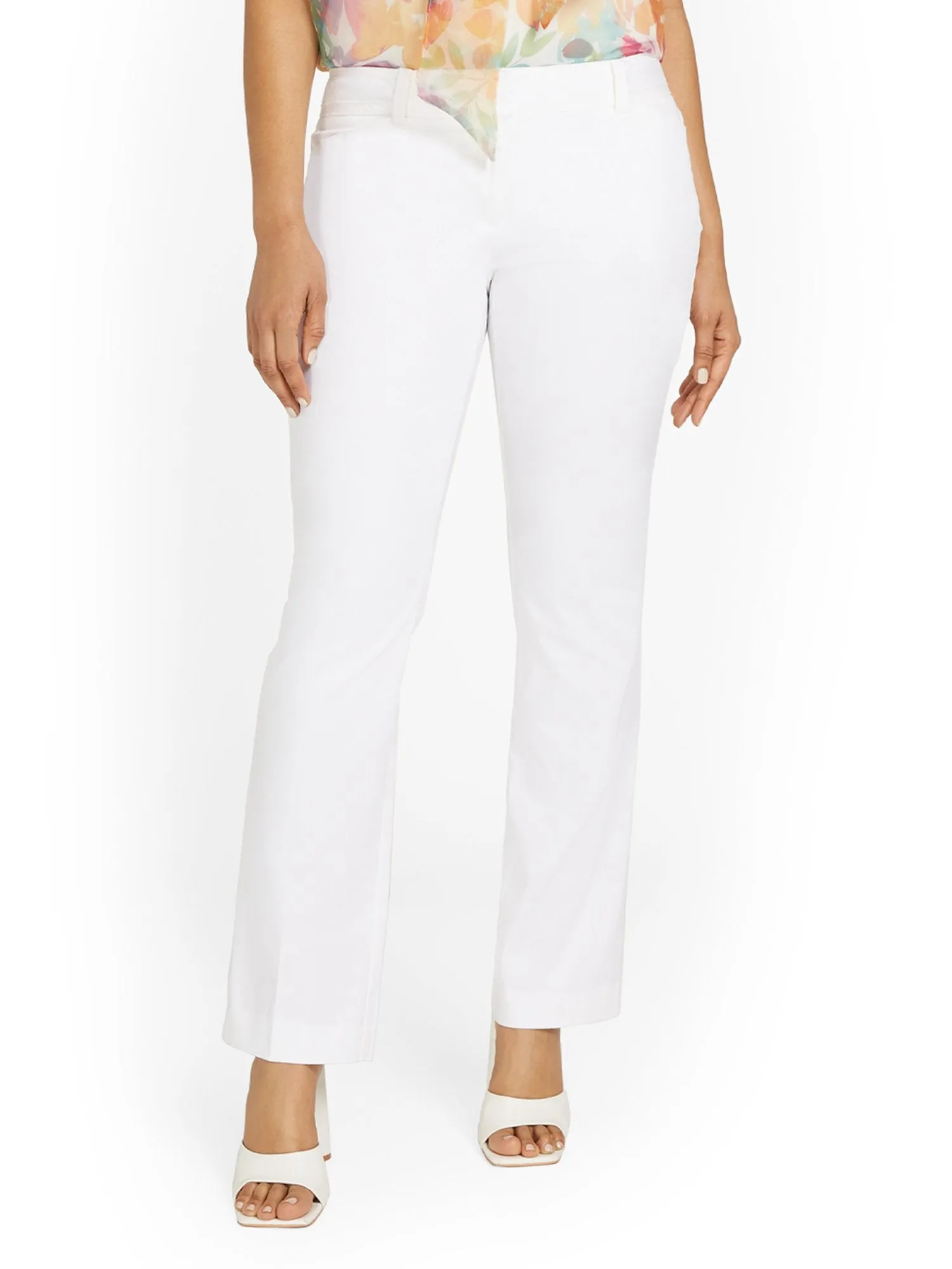 Mid-Rise Straight-Leg Pant