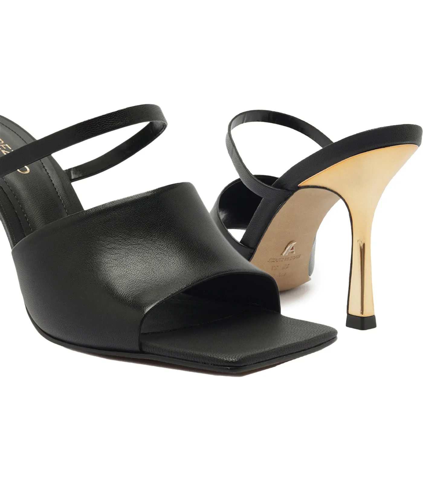 Mule Thin Heels Black