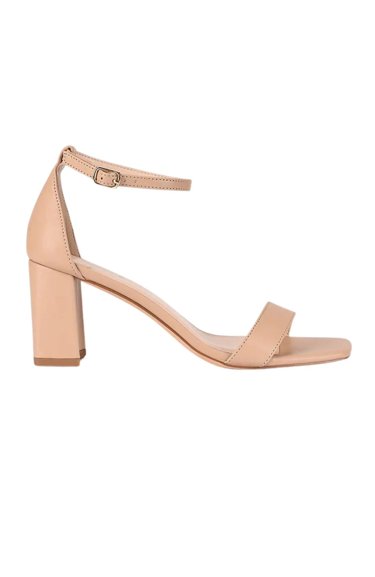 Neeka Block Heel Sandal Nude