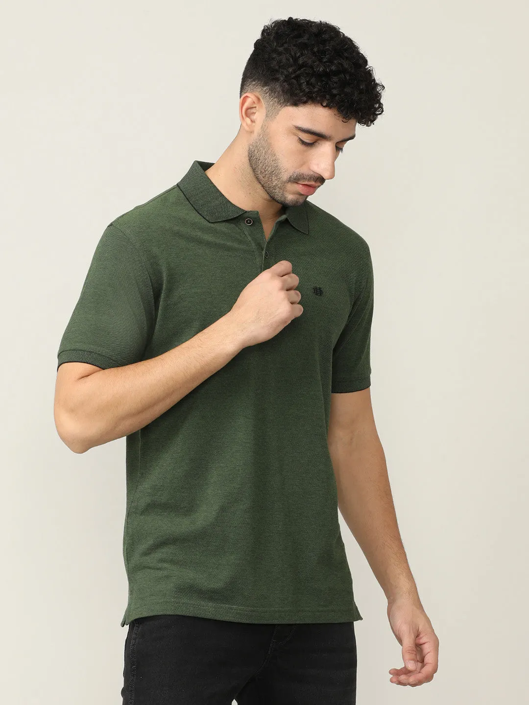 Olive Birdeye Pique Polo T-shirt