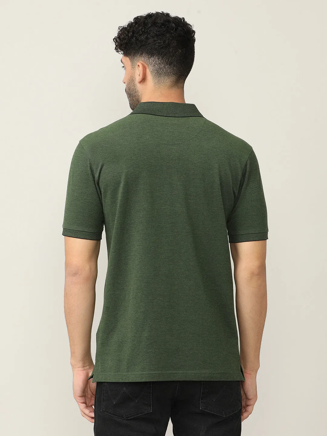 Olive Birdeye Pique Polo T-shirt