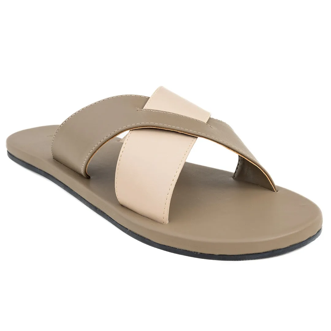 Paaduks Ben Crossover Vegan Leather Slides for Men