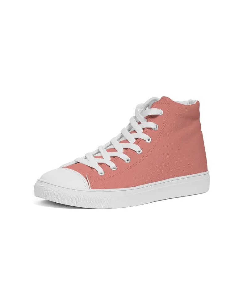 Pastel Pink Red Women's High-top Canvas Sneakers | Women's | Bright Pastel Pink Red | C0M60Y45K0