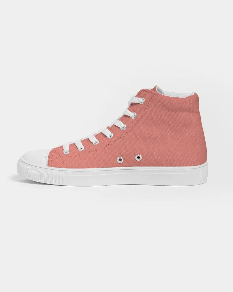 Pastel Pink Red Women's High-top Canvas Sneakers | Women's | Bright Pastel Pink Red | C0M60Y45K0