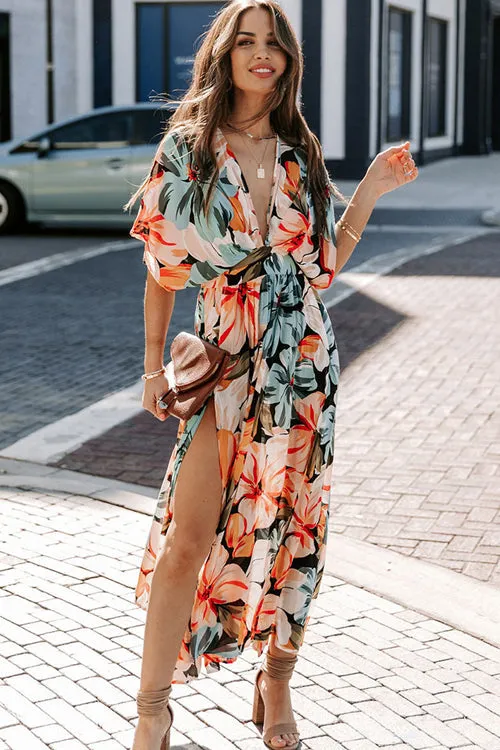 Perfectly You V-Neck Print Maxi Dress