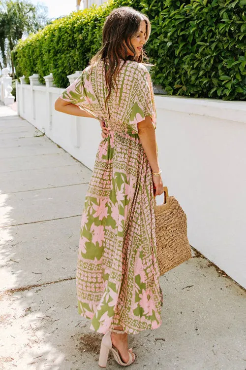 Perfectly You V-Neck Print Maxi Dress