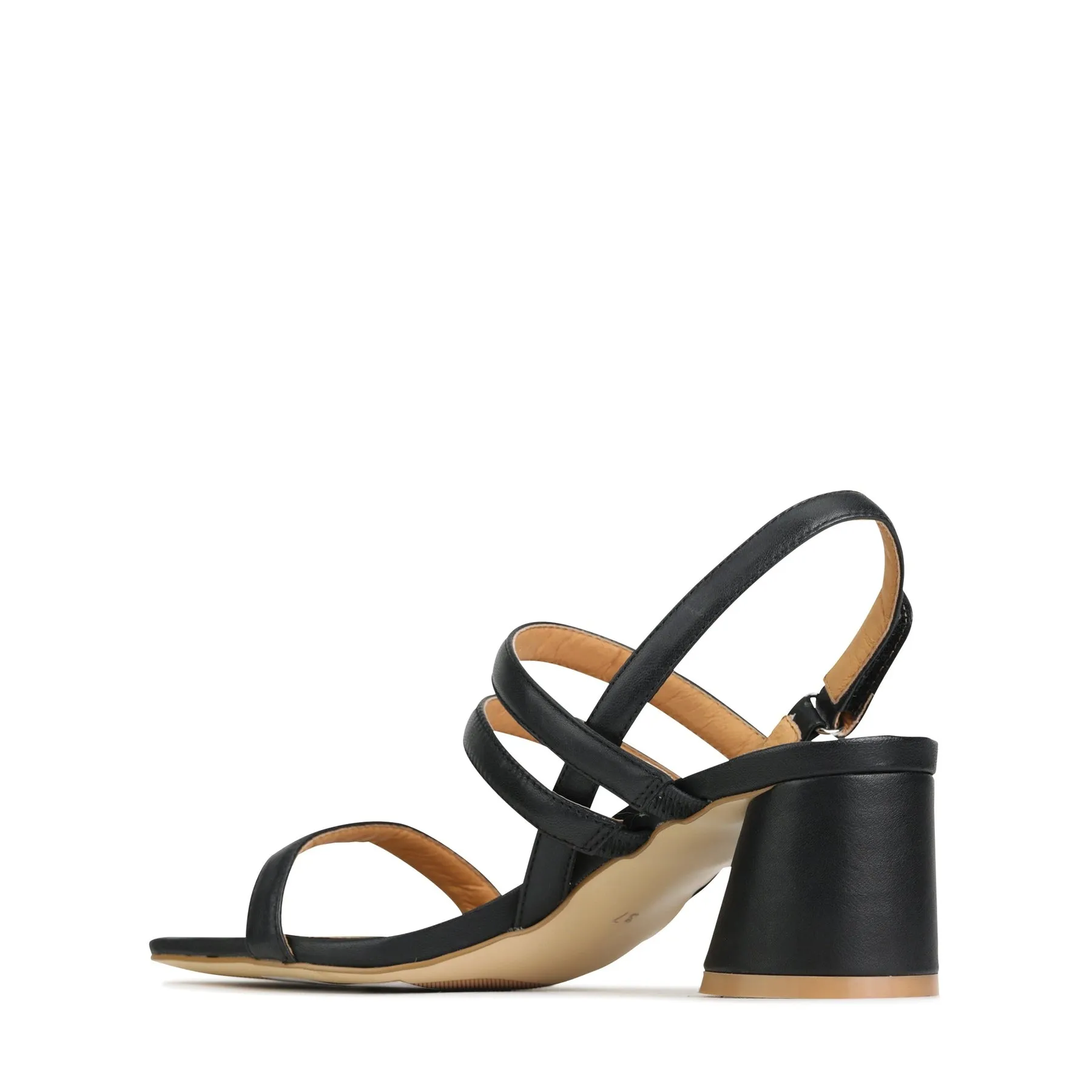 PETELLA LEATHER BLOCK HEEL SANDALS