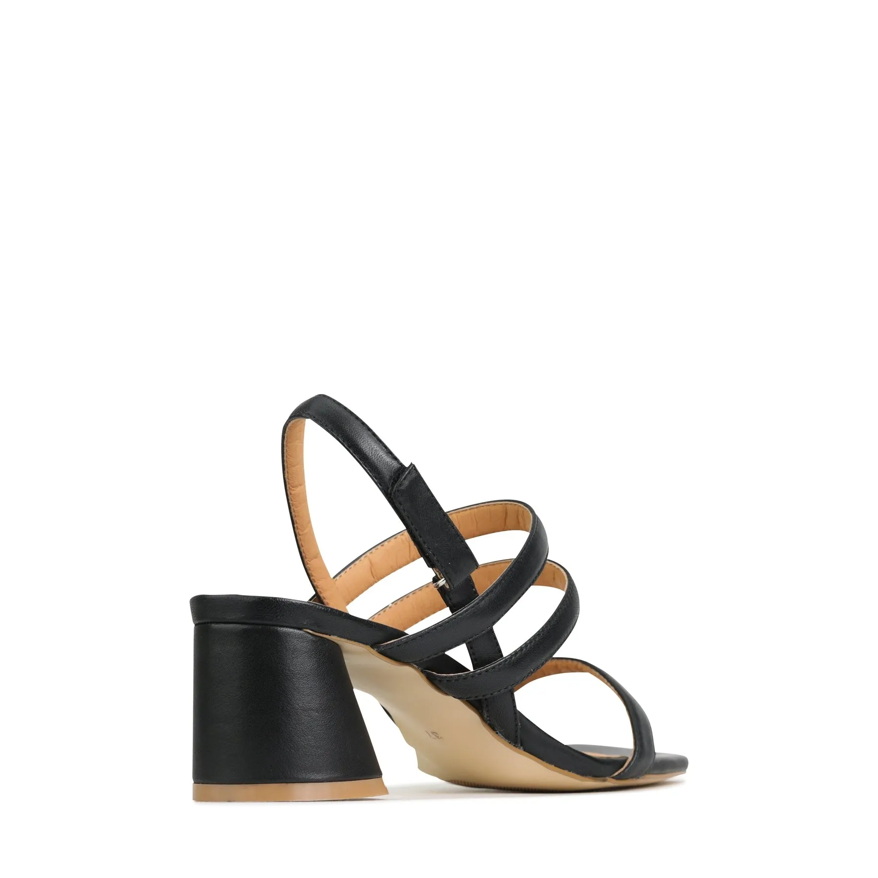 PETELLA LEATHER BLOCK HEEL SANDALS