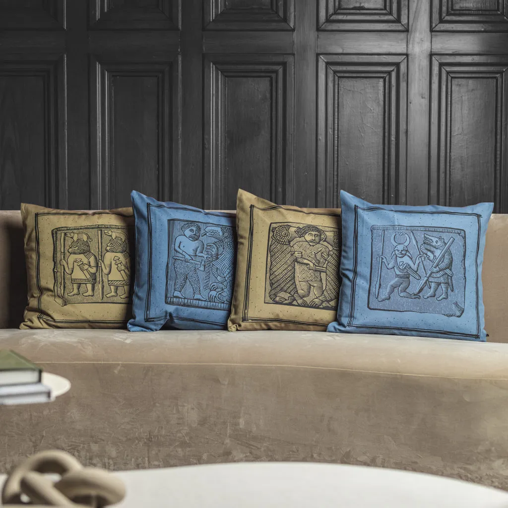 Pillow Cover 1, Torslunda Collection, Blue