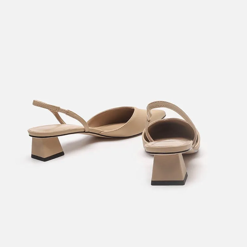 Point Toe Block Heel Sandals