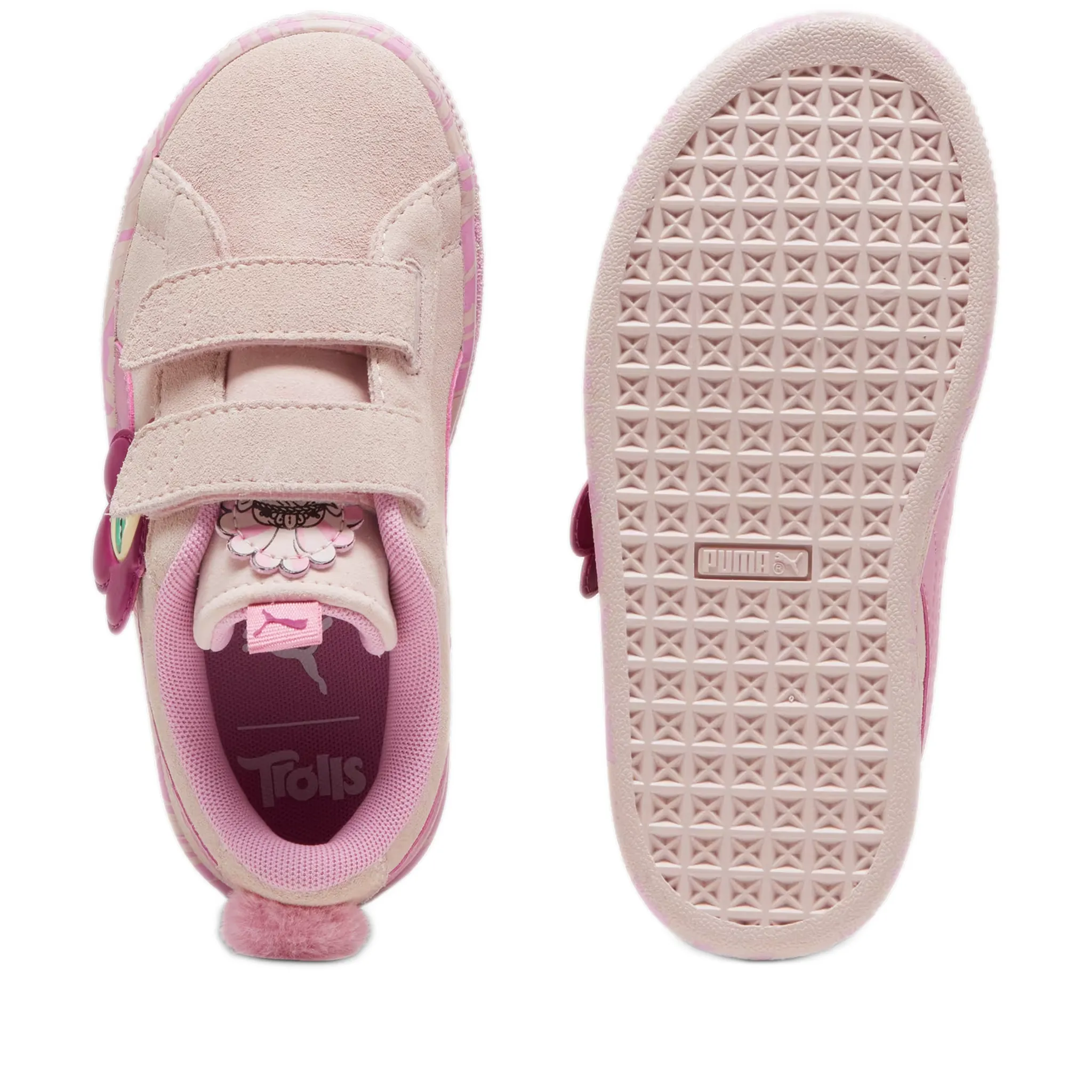 Pre School Puma X Trolls Suede Classic - Mauve Mist/ Mauved Out