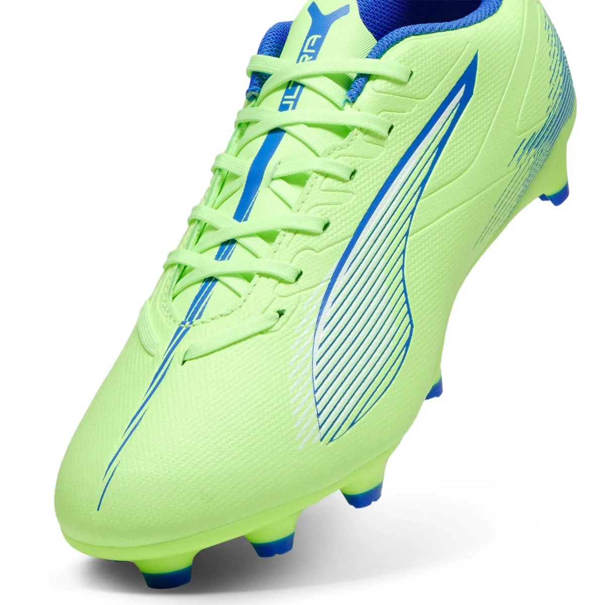 Puma Ultra 5 Play FG/AG Football Boots - Adult - Fizzy Apple/White/Blue