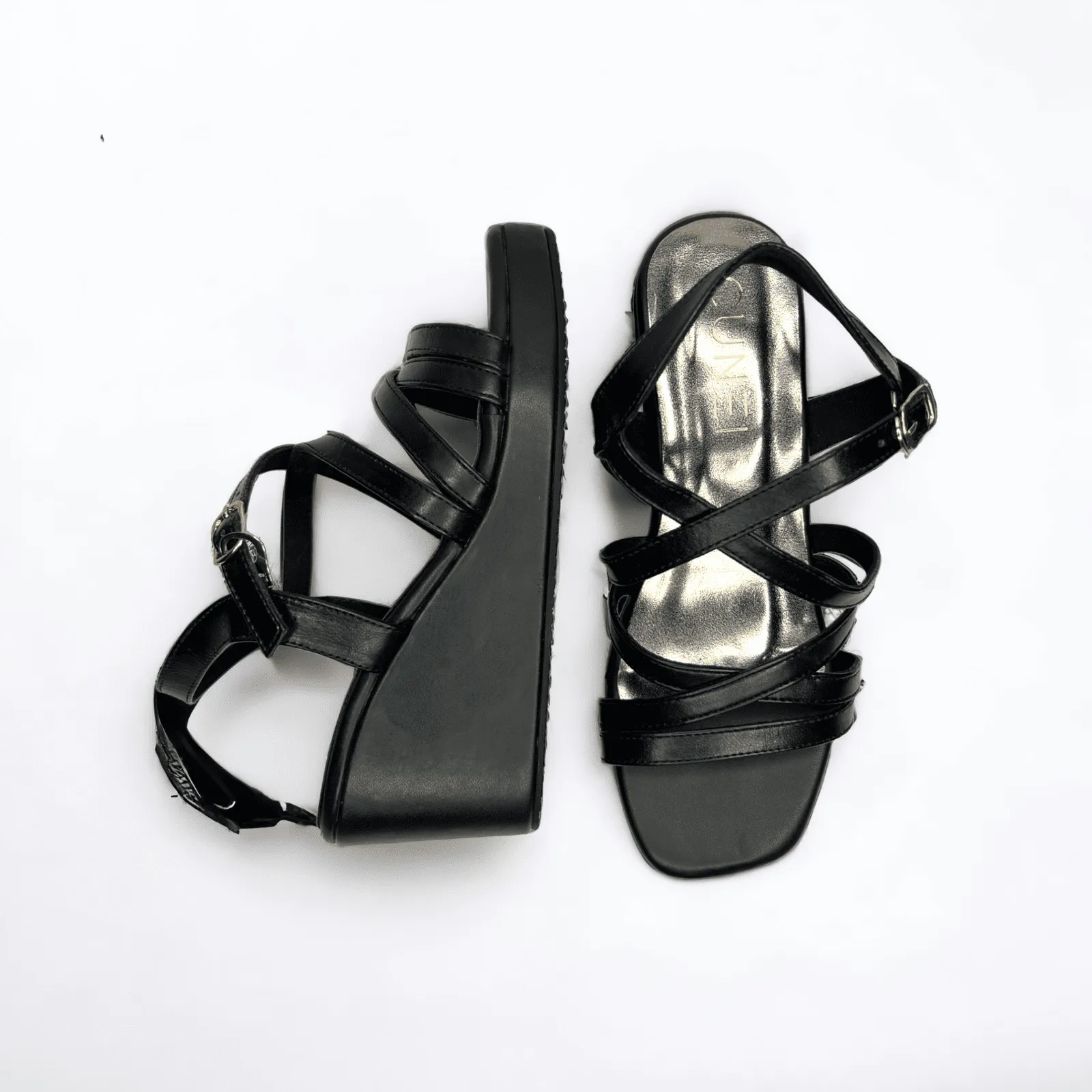 Pure Noir Black Wedges