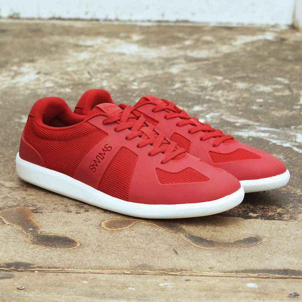 Red & White Luca Mesh Low Trainers Sneakers