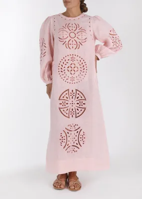 Richelieu Ukrainian Dress - Blush Pink by Larkin Lane