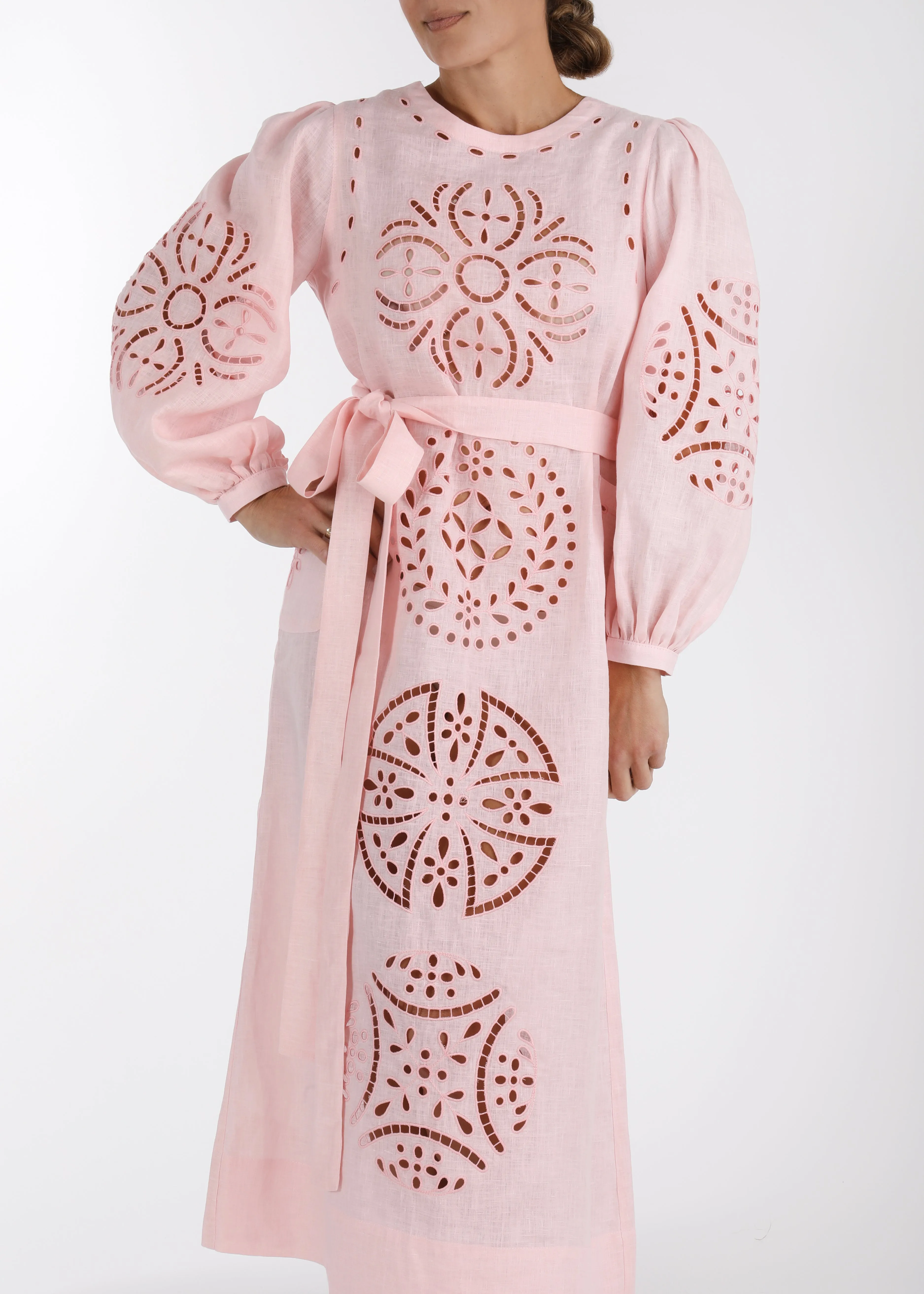 Richelieu Ukrainian Dress -Blush Pink