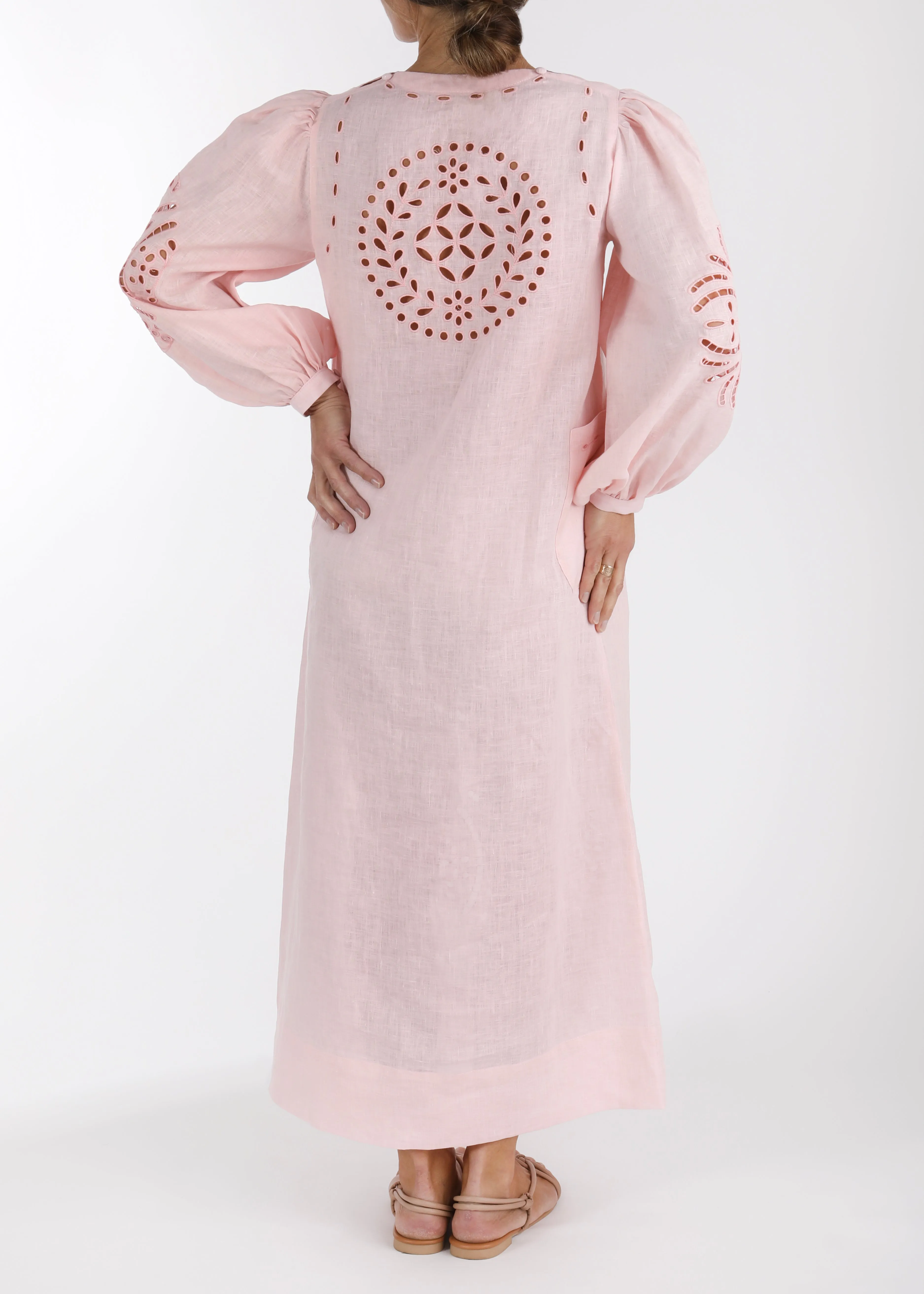 Richelieu Ukrainian Dress -Blush Pink