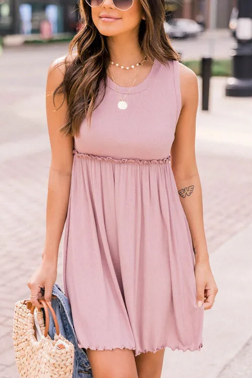 Ruffles Waist Tank Mini Dress