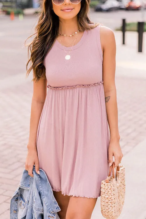 Ruffles Waist Tank Mini Dress