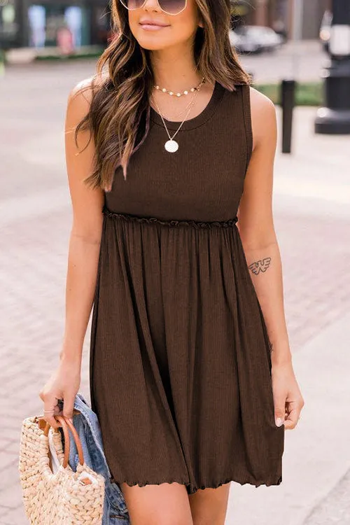 Ruffles Waist Tank Mini Dress