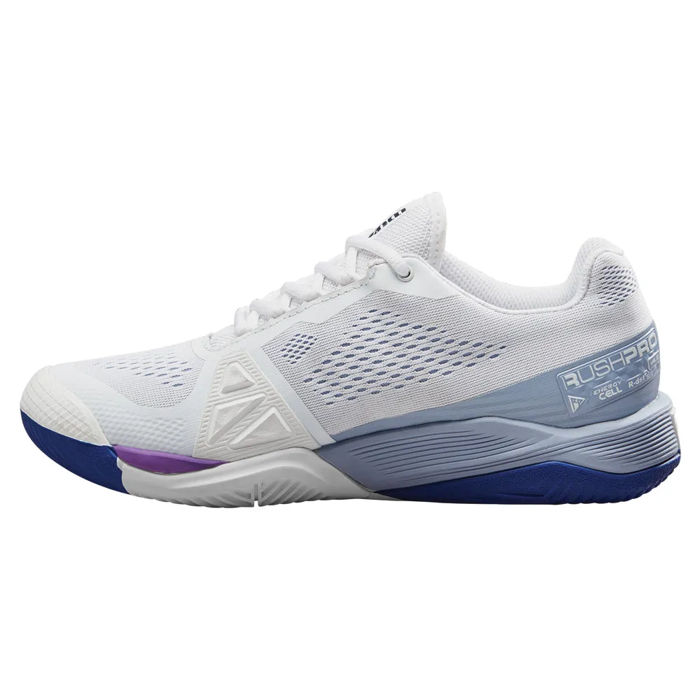 Rush Pro 4.0 All Court Tennis Shoes (Ladies) - White/Eventide/Royal Lilac