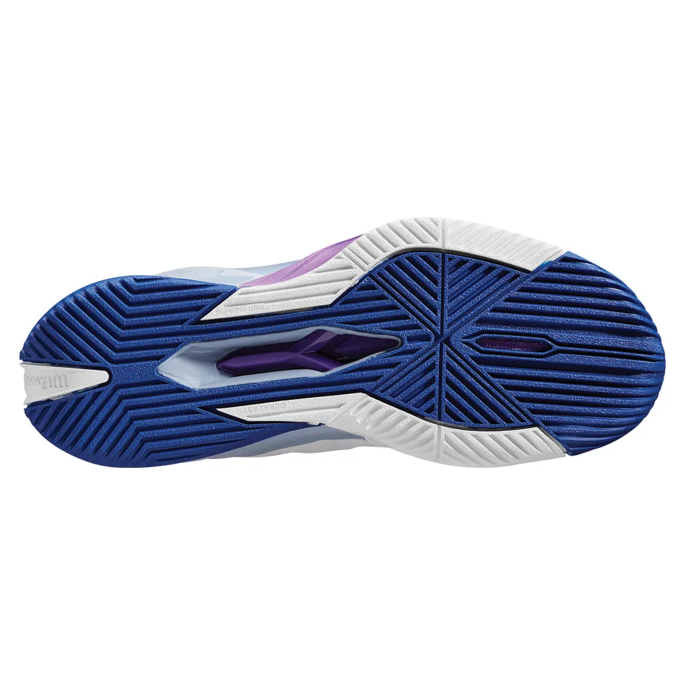 Rush Pro 4.0 All Court Tennis Shoes (Ladies) - White/Eventide/Royal Lilac