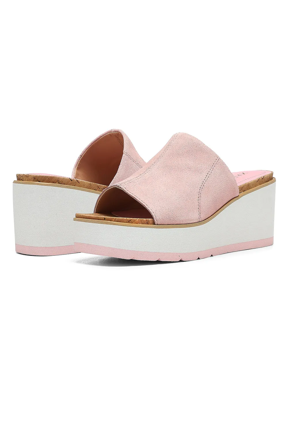 Rysa Wedge Sandals - Rose