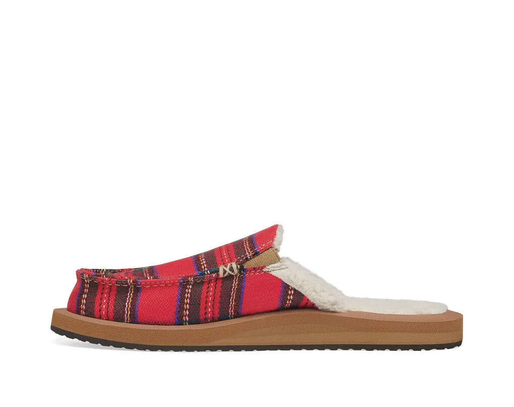 Sanuk Mens You Got My Back ST Plaid Chill Crimson