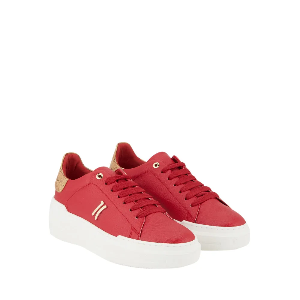 Scarpe Donna 1A Classe Alviero Martini Sneakers linea Precious City colore Rosso 0143