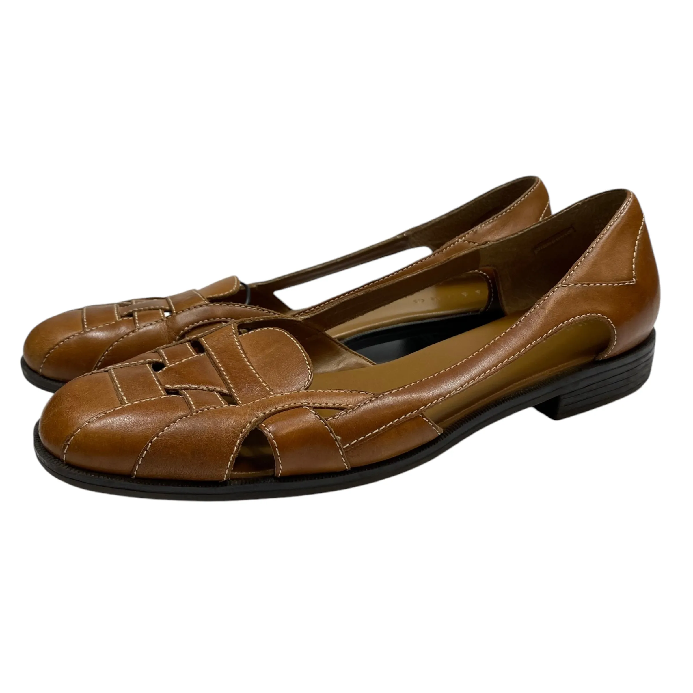 Shoes Flats By Pesaro In Brown, Size: 9