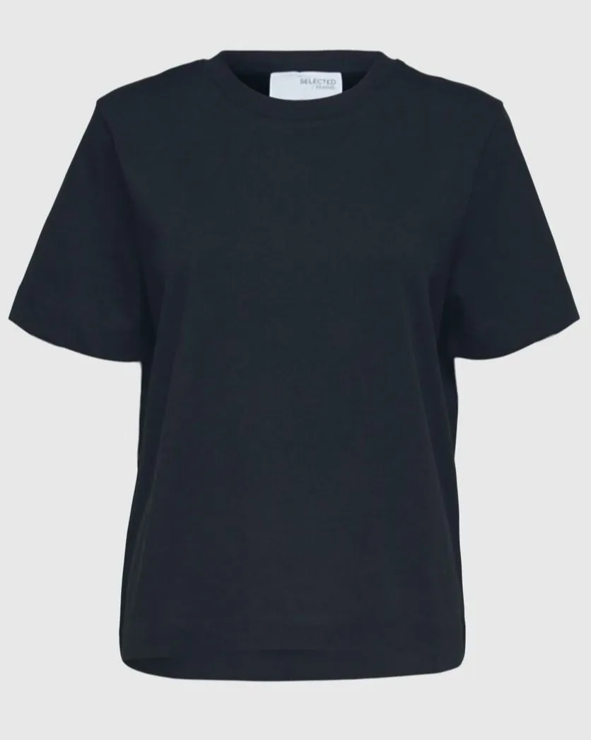 SLFESSENTIAL SS BOXY TEE | DARK SAPPHIRE